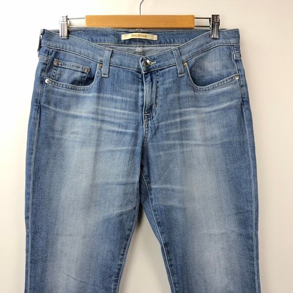 Big Star 31 Womens Light Wash Straight Leg Denim Jeans - Picture 2 of 6